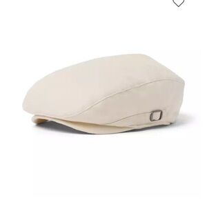 Janie and Jack Cream linen Kids Hat size 4-5